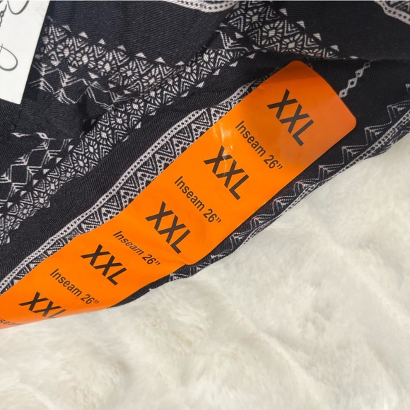 Nwot Jessica Simpson XXL Cadie Black Beige Cropped Palazzo Festival Casual Pants - Picture 7 of 12